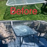 Glass Top Patio Table Makeover