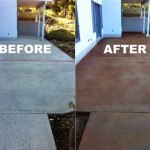 Stained Concrete Patio Before And After